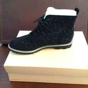 BLK Sequin L’AmourDesPieds Booties, Sz 9.5
